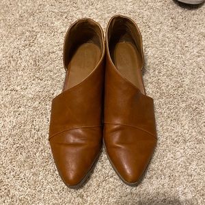 Brown leather Mule shoe